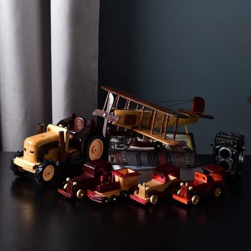 Retro Nostalgic Airplane Creative Fashing Model Plane Home Decoration Ornaments Childrens Holiday Boy Toy Birthday Gift