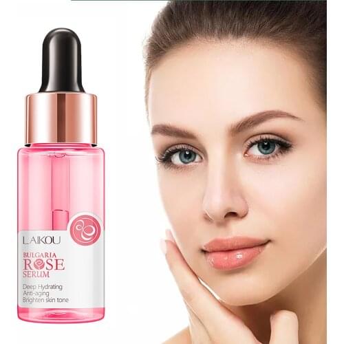 Rose Whitening Face Serum Hyaluronic Acid Moisturizing Acne Removal Anti-wrinkle Anti-Aging Face Essence Liquid