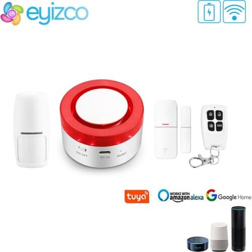 TUYA WIFI Alarm System For Home Safety Protection Support Alexa Google Assistant Voice Control Audible Alarm RF433 Communication