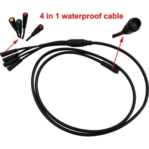 Electric bike Julet type connector 1 to 4 main cable Waterproof cable for ebike