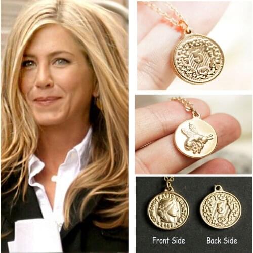 Vintage Greek Coin Necklace Queen Elizabeth Medallion Round Disc Pendant Roma Style Women Jewelry Dropships