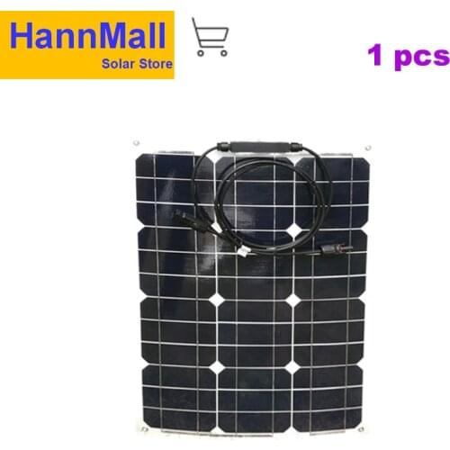 High Efficiency Flexible Solar PaHannMall 12v 35w Monocrystalline Solar Charger Battery Rv Motorhome Camping Car Caravan