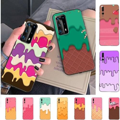 YNDFCNB Printed Melting Ice Cream Phone Case for Huawei P30 40 20 10 8 9 lite pro plus Psmart2019