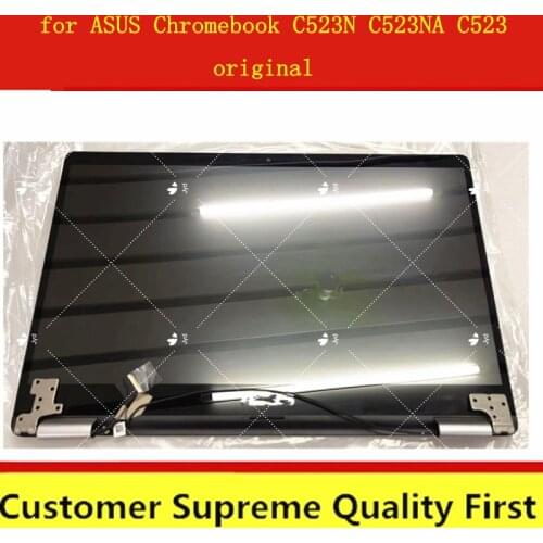 With touch original FULL assembly replace for ASUS Chromebook C523N C523NA C523 display screen upper half LCD screen replacement