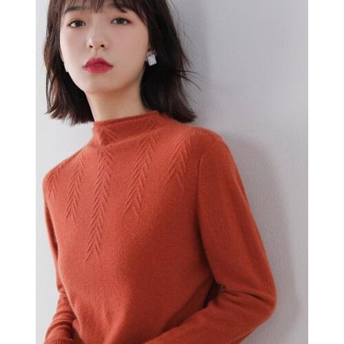 Best Quality Women Sweater 100% Pure Cashmere Knitted Jumpers O-neck Long Sleeve Standard Pullovers Female Pashmina Knitwear