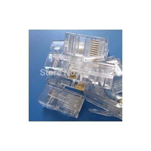 100pcs CAT5E RJ45 8P8C Cable Modular Plug Network Connector, Ethernet Plug new