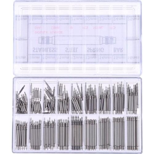 360pcs 8 to 25mm Watch Band Spring Bars Strap Watch Bracelet Link Pins Steel Watchmaker Clock Repairing Tool Watchmaker Tools