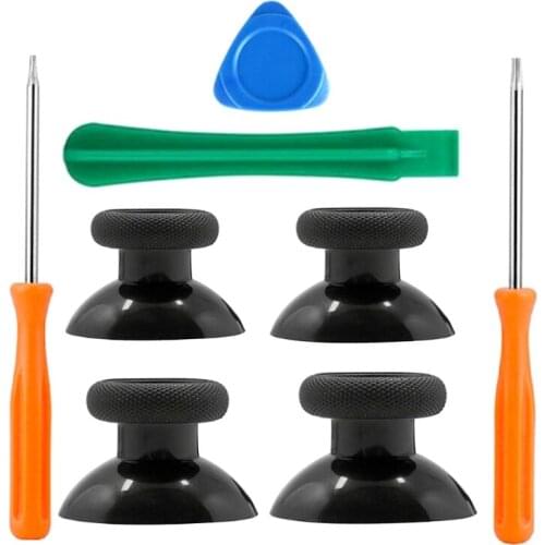 3D Analog Joystick Thumbsticks Cap Replacement with T8 T6 Repair Screwdriver Kit for XboxOne/PS4/PS5 Controller