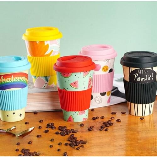 500ml Reusable Travel Cup Eco Friendly Water Cup Outdoor Portable Mug Tea Coffee Cup Water Juice Mug With Lid As Gift Giveaway