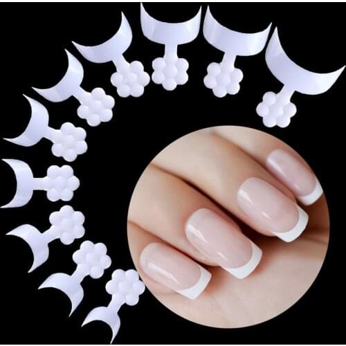 500Pcs/Box Precise Edge French Style ABS Manicure White Short Fake Nail Tips Beauty
