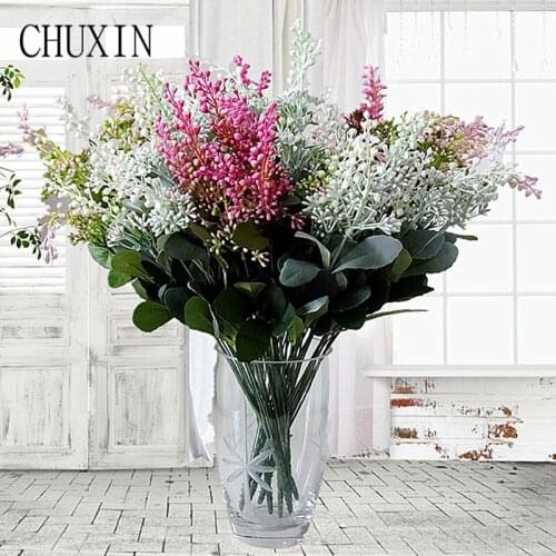 9 fork plastic pistachio artificial flower home soft decoration fake flower wedding photography decorative flower manual DIY