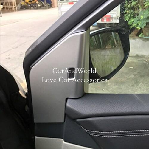 ABS Chrome For Nissan TIIDA 2016-2019 Interior Side Door Window A Pillar Triangle Panel Cover Trims Car Styling Accessories