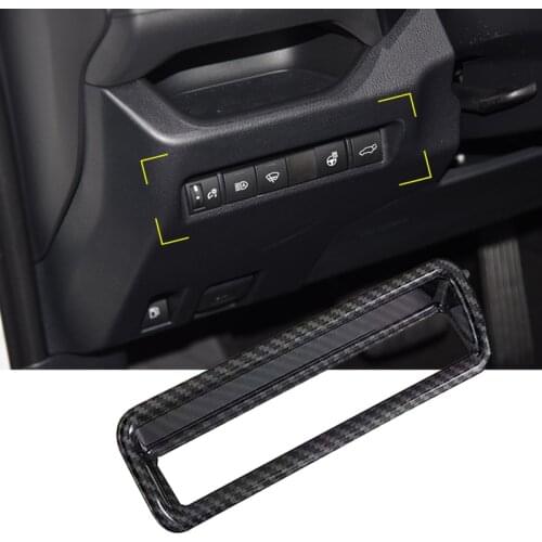 ABS Plastic Carbon fiber Car Headlight Adjustment button Trim Cover Stickers For Toyota RAV4 RAV 4 2019 2020 2021 Accessories