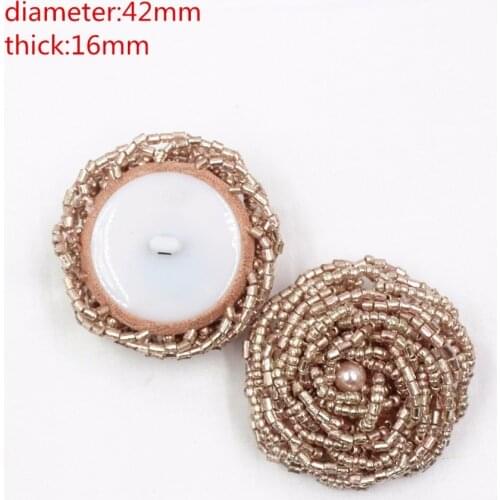 Free shipping 1pcs/Lot Dia 42mm,Chinese Frog Buttons,Mosaic glass beads,garment accessories DIY materials,165143LS