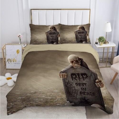Skull Deadpool Duvet cover set 240x220 200x200 Bedding set Twin Queen King Double Bed linens Quilt cover Bedclothes RIP