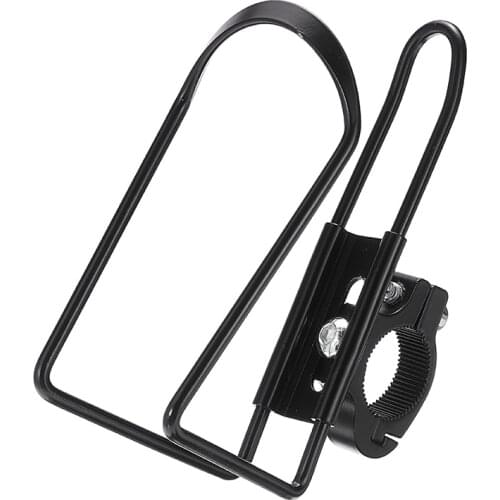 Tocawe Motorcycle Bicycle Water Cup Clip Stand Cage Adapter Black Bottle Holder ATV Handlebar Beverage Mounting Bracket