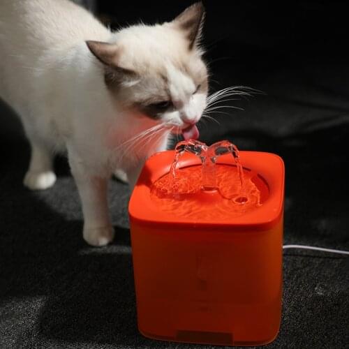 Motion Sensor Water Dispenser Feeder Adapter Auto Plastic Pet Water Fountain Transparent Electric Dog Drinking Waterer Bowl