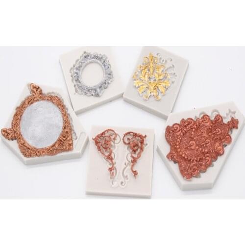 Sugarcraft Frame Flower Cupcake Silicone mold fondant mold cake decorating tools chocolate gumpaste mold