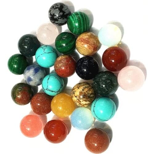 Gazelle 2018 HOT! Natural Stone & Synthetic Stone Round Ball Bead 10~11mm No Hole Beads For Jewelry Making 50pcs Free Shipping