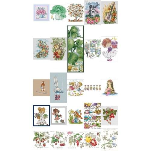 Top selling 4.87usd vegetables Counted Cross Stitch 11CT 14CT 18CT DIY Chinese Cross Stitch Kits Embroidery Needlework Sets