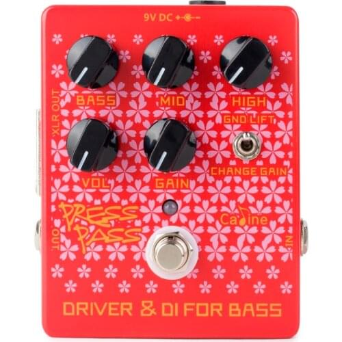 Caline CP-59 Driver Electronic Guitar Bass Effects Pedals Bass Amp DI Classic Tube Red Pedal