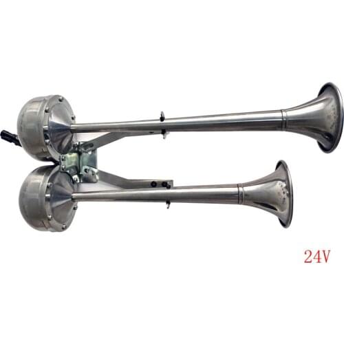 Marine electric horn stainless steel single tube double tube electric horn 12 / 24 V Sound level 130db