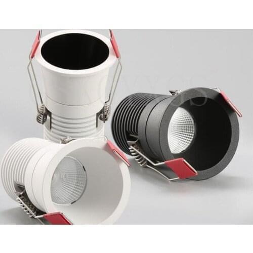 Mini LED Downlight COB 5W 7W Recessed Spotlight Down Light Ceiling Lamp White Black Body Indoor Lighting