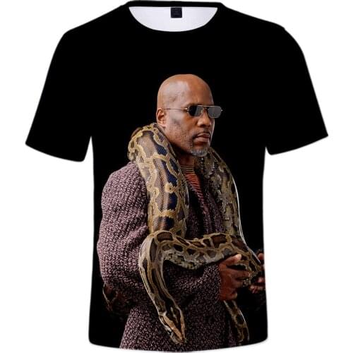 DMX 3D Print Spring Summer Preppy Style Men/Women Street Clothes T-shirt Hip hop Punk Style Youthful Retro Innovation