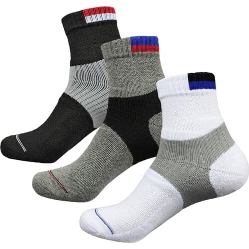 Men Sport Socks Outdoor Badminton Tennis Baseball Table Tennis Padded Sole Protection Cotton Sock