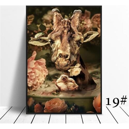 Animal Flower Lion Tiger Elephant Elk Orangutan DIY 11CT Embroidery Cross Stitch Kits Needlework Craft Set Cotton Room