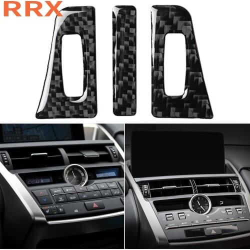 For Lexus NX 200 200t 300h Car Center Air Vent Frame Cover Stickers Driver Both Side Air Conditioner Outlet Vent Grille Strip