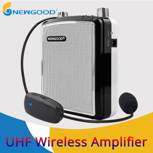 20W Portable Wireless Voice Amplifier Outdoor Speech Teach Speaker UHF Wireless Microphone Amplifier FM Radio Loudspeaker record