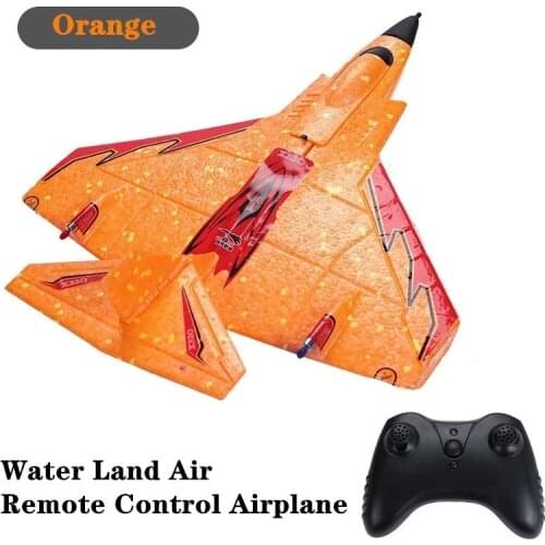 Water, Land , Air Remote Control Glider EPP Foam RC Airplane with LED Light Flight Time 15 Minutes RC Helicopter kids toys Gift