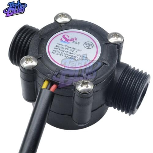 DC 5V-18V 1-30L/min Water Flow Sensor Flowmeter 1/2" Flow Sensor Water Controller 2.0MPa For Flow Measurement Device YF-S201