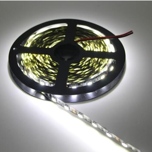 Viktorovna LED Strip Light 5050 SMD RGB Black Pcb Led Tape non/ip65 waterproof Led lamp car Lights 60led/m DC12V white red 5-50m