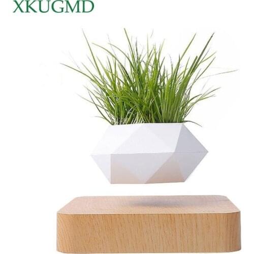UE/US/AU/UK PLUS Air Levitation Bonsai Pot Magnetic Levitation Plant Planter Succulent Pots Plant Desk Ornaments Home Decor