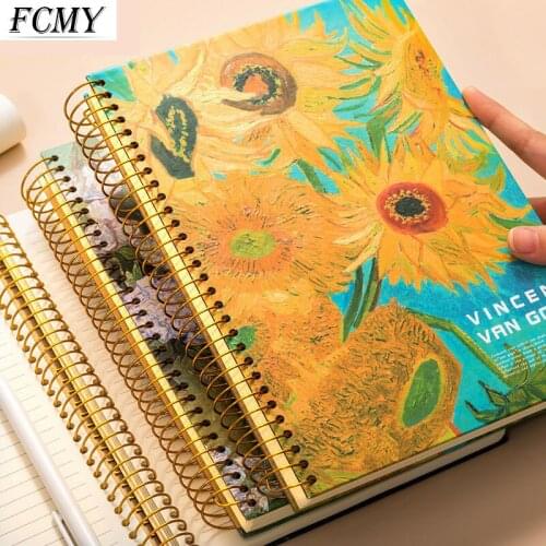 Vintage Coil Spiral B5 Diary Notebook Grid Paper Daily Weekly Planner Agenda Organizer Notepad School Office Supplies Stationery