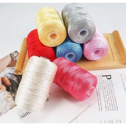 COOMAMUU 2.5MM Crochet Yarn 2021 Summer Ice Rope for Hand Crocheting Hat Fashion Light Viscose Thread