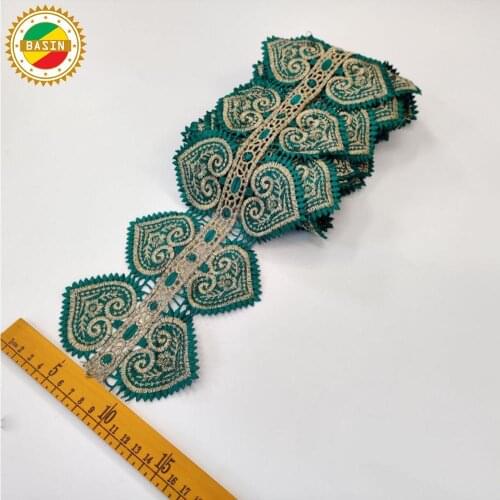 Embroidered Lace Fabric Handmade DIY Sewing Clothes Lace Trim Accessories Ribbon For Crafts For Indian Women Dresses Decoration