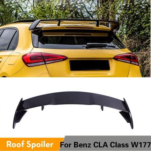 Rear Roof Spoiler for Mercedes-Benz A Class W177 Hatchback 2019 2020 Carbon Fiber Roof Lip Wing
