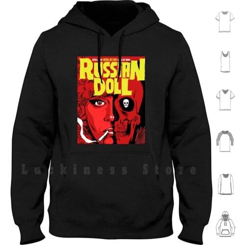 The Doll Hoodie Long Sleeve Doll Skull Horror Russia Russian Woman Female Series Death Bones Dead