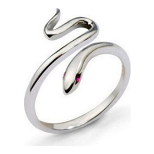 Punk Vintage Silver Color Snake Rings For Women Engagement Jewelry Adjustable Personality Antique Rings Anillos