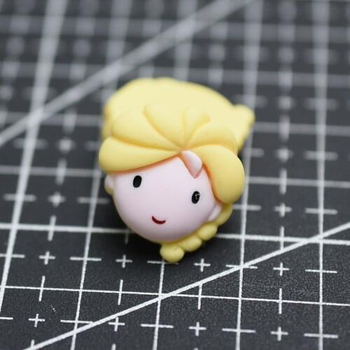 1pcs/lot resin flat back Simulation yellow hair girl princess 20mm Cabochon Scrapbooking Hair Bow Center DIY Christmas decration