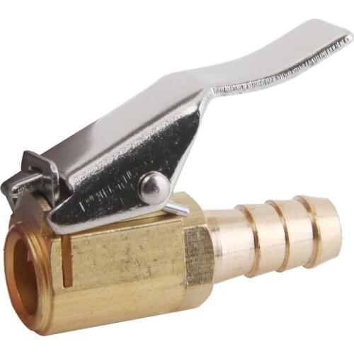 1 Pcs AC-01 Brass 6mm Car Truck Tire Inflator Valve Connector Air Hose Tire Chuck Inflator Auto Compressor Tank Connector