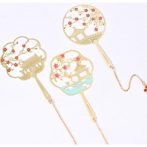 1pc Creativity Color Plum Blossom Bookmark Cute Clouds Brass Exquisite Book Mark Page Folder Office School Supplies Stationery