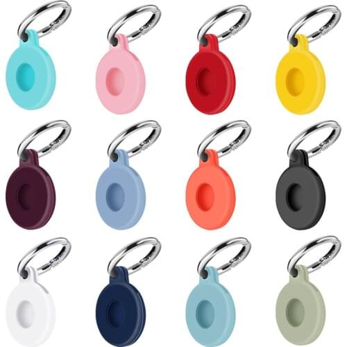 1pc Protective Cover For Aircovered AirTag Case Silicone Protector Bumper Case Compatible with Apple AirTags Tracker Buckle 2021