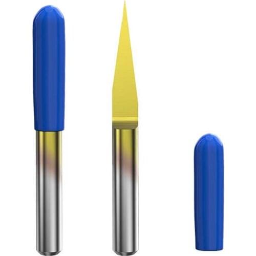 10pcs 1/8" Shank Engraving Bits CNC 10-30 degree end mill carbide milling cutter Titanium Coating CNC Router Tools router bit