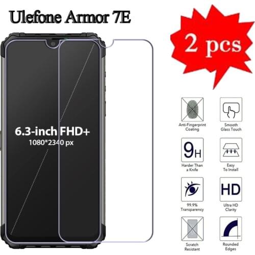 2-1Pcs For Ulefone Armor 7E Glass 2.5D 9H Phone Screen Protector Film For Armor 7 E Explosion-proof Protective Cover