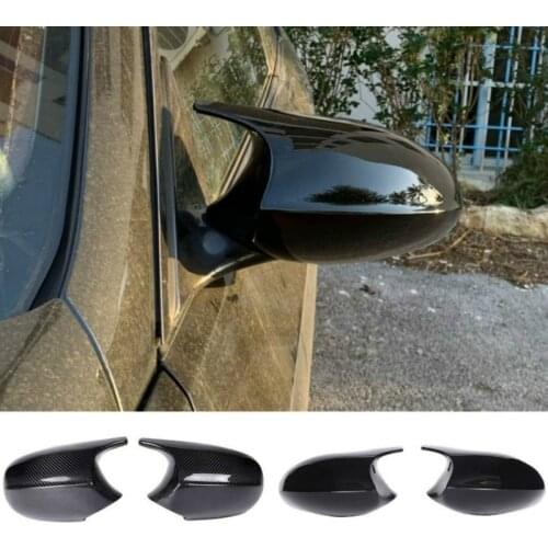2xMirror Cover E90 Car Side Door Rearview Side Mirror Cover Cap For BMW E90 E91 2005-2007 E92 E93 2006-2009 M3 Style E80 E81 E87