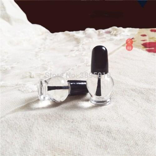 3ml Nail Polish Bottle with Brush Refillable Empty Cosmetic Containor Transparent Glass bottle F988